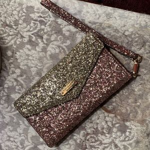 Kate spade skyline glitter wristlet